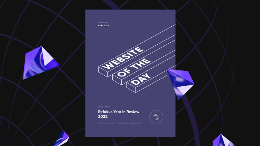 Our Year
                    in Review 2022 got awarded
                    Site of the Day by CSSDA